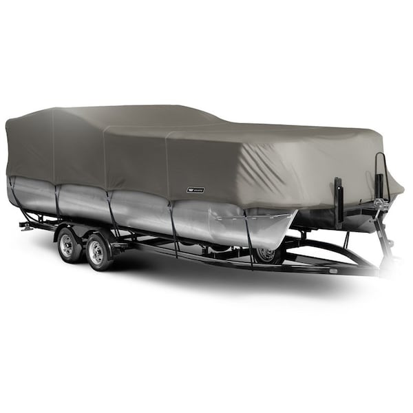 Eevelle Boat Cover PONTOON Rails Inboard 19ft 6in L 102in W Charcoal SFPONBP19102-CHL - main